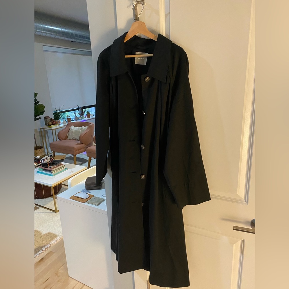 Everlane black trench coat